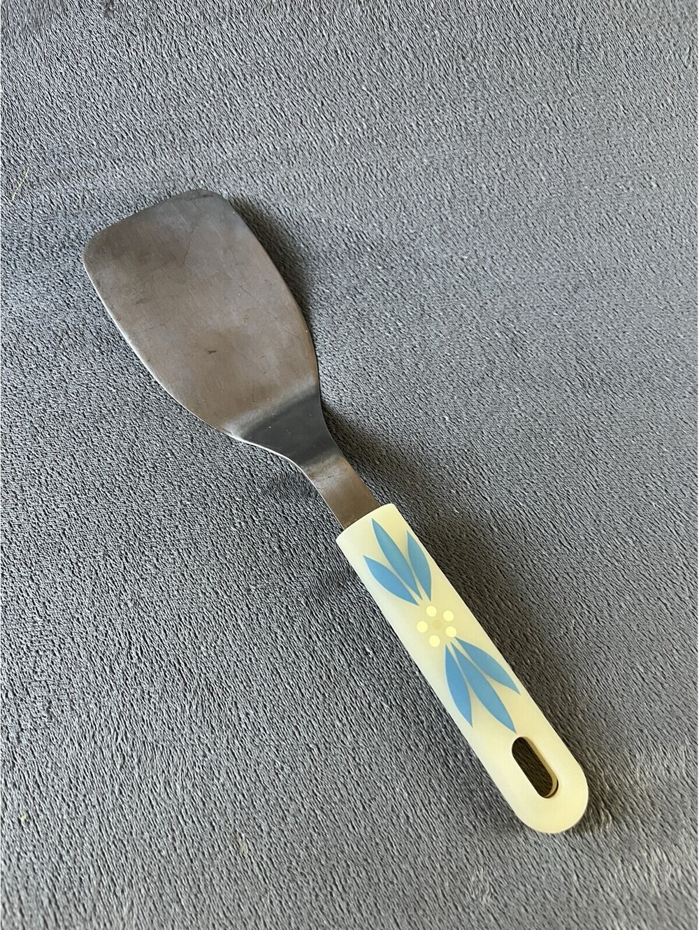 Vintage Temp-tations by Tara Old World Blue Floral Stainless Steel Spatula Retro